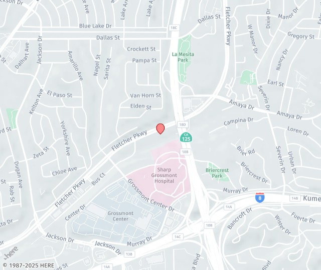 Location Map: 8881 Fletcher Pkwy La Mesa, CA 91942